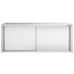 Szafka wisząca naścienna ze stali nierdzewnej PREMIUM - 2000x400 mm - z drzwiami przesuwnymi - 650 mm wysokości