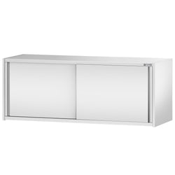 Szafka wisząca naścienna ze stali nierdzewnej PREMIUM - 2000x400 mm - z drzwiami przesuwnymi - 650 mm wysokości