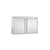 Szafka wisząca naścienna ze stali nierdzewnej PREMIUM - 800x400 mm - z drzwiami na zawiasach - 650 mm wysokości