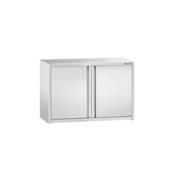 Szafka wisząca naścienna ze stali nierdzewnej PREMIUM - 800x400 mm - z drzwiami na zawiasach - 650 mm wysokości