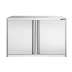 Szafka wisząca naścienna ze stali nierdzewnej PREMIUM - 800x400 mm - z drzwiami na zawiasach - 650 mm wysokości
