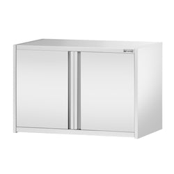 Szafka wisząca naścienna ze stali nierdzewnej PREMIUM - 800x400 mm - z drzwiami na zawiasach - 650 mm wysokości