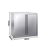 Szafka wisząca naścienna PREMIUM – stal nierdzewna – 800 x 400 mm – wysokość: 1000 mm – z drzwiami skrzydłowymi
