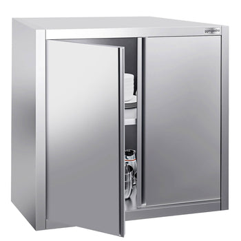 Szafka wisząca ze stali nierdzewnej PREMIUM - 800 x 400 mm - z drzwiami skrzydłowymi - wysokość 1000 mm - Prime Gastro