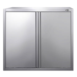 Szafka wisząca ze stali nierdzewnej PREMIUM - 800 x 400 mm - z drzwiami skrzydłowymi - wysokość 1000 mm