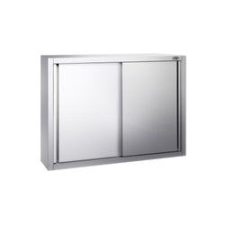 Szafka wisząca ze stali nierdzewnej PREMIUM - 1000 x 400 mm - z drzwiami przesuwnymi - wysokość 1000 mm