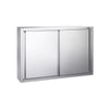 Szafka wisząca naścienna PREMIUM – stal nierdzewna – 1200 x 400 mm – wysokość: 1000 mm – z drzwiami przesuwnymi