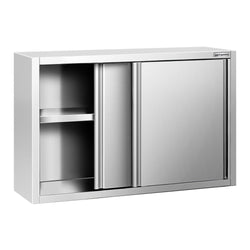 Szafka wisząca ze stali nierdzewnej PREMIUM - 1200x400mm - z drzwiami suwanymi - 800mm wysokości