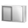 Szafka wisząca naścienna PREMIUM – stal nierdzewna – 1200 x 400 mm – wysokość: 800 mm – z drzwiami przesuwnymi