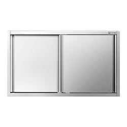 Szafka ścienna ze stali nierdzewnej PREMIUM - 1400x400mm - z drzwiami suwanymi - 800mm wysokości