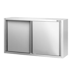 Szafka ścienna ze stali nierdzewnej PREMIUM - 1400x400mm - z drzwiami suwanymi - 800mm wysokości