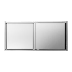 Szafka wisząca ze stali nierdzewnej PREMIUM - 1600x400mm - z drzwiami suwanymi - 800mm wysokości