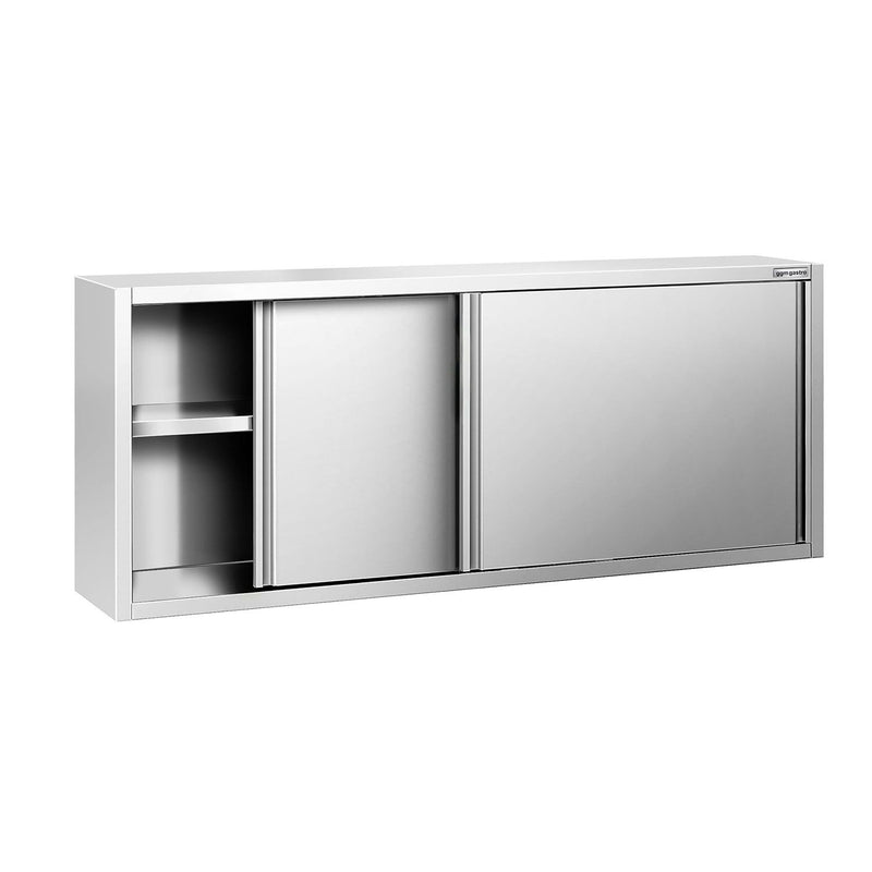 Szafka wisząca ze stali nierdzewnej PREMIUM - 2000x400mm - z drzwiami suwanymi - 800mm wysokości