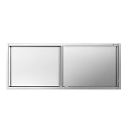 Szafka wisząca ze stali nierdzewnej PREMIUM - 2000x400mm - z drzwiami suwanymi - 800mm wysokości