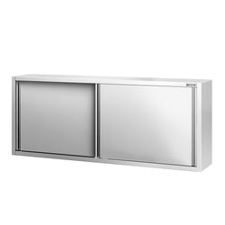 Szafka wisząca ze stali nierdzewnej PREMIUM - 2000x400mm - z drzwiami suwanymi - 800mm wysokości