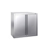 Szafka wisząca naścienna PREMIUM – stal nierdzewna – 800 x 400 mm – wysokość: 1000 mm – z drzwiami skrzydłowymi