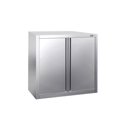 Szafka wisząca ze stali nierdzewnej PREMIUM - 800x400mm - z drzwiami suwanymi - 1000mm wysokości
