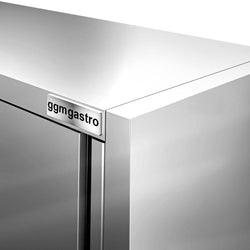 Szafka wisząca ze stali nierdzewnej PREMIUM - 800x400mm - z drzwiami skrzydłowymi - 800mm wysokości