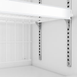 Supermarket - Naścienna witryna mroźnicza – 1450 mm – 232 litry – z 2 drzwiami i 2 półkami – szara