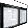 Supermarket - Naścienna witryna mroźnicza – 2100 mm – 346 litrów – z 3 drzwiami i 2 półkami – czarna