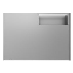 Supermarket - Naścienna witryna mroźnicza – 1450 mm – 232 litry – z 2 drzwiami i 2 półkami – szara