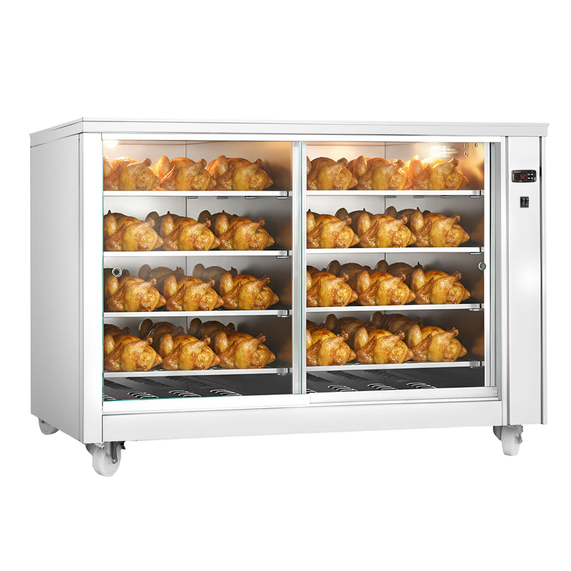 Szafka do podgrzewania potraw – z przesuwanymi szklanymi drzwiami i 8 półkami