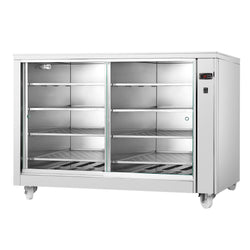 Szafka do podgrzewania potraw – z przesuwanymi szklanymi drzwiami i 8 półkami