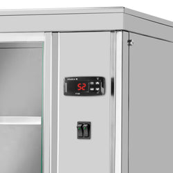 Szafka do podgrzewania potraw – z przesuwanymi szklanymi drzwiami i 8 półkami