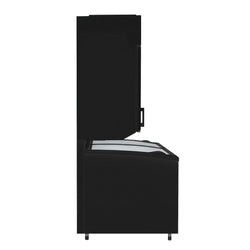 (2 szt.) Regał mroźniczy do montażu naściennego PREMIUM - Czarny - 2100mm - 1014L - z 2 drzwiami przeszklonymi, samodomykającymi drzwiami przesuwnymi & 6 półek - inkl. komora zamrażarki