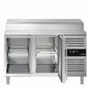 Stół przygotowawczy PREMIUM – 1360 mm – na 7x GN 1/3 – z 2 drzwiami szklanymi