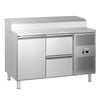 Stół przygotowawczy ECO – 1360 mm – na 7x GN 1/3 – z 1 drzwiami i 2 szufladami