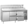 Commercial Prep Counter ECO - 1795mm - 1 Door & 4 Drawers - for 8x GN 1/3
