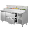 Commercial Prep Counter ECO - 1795mm - 1 Door & 4 Drawers - for 8x GN 1/3