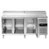 Stół przygotowawczy PREMIUM – 1795 mm – na 8x GN 1/3 – z 3 drzwiami szklanymi
