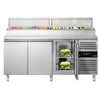 Commercial Prep Counter PREMIUM - 1795x700mm - 3 Doors - for 8x GN 1/3