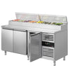 Commercial Prep Counter PREMIUM - 1795x700mm - 3 Doors - for 8x GN 1/3