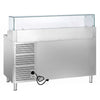 Stół chłodniczy sałatkowy PREMIUM - 1360x700mm - 2‑drzwiowy - na 7x GN 1/3 - z nadstawką szklaną
