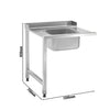 Commercial Dishwasher Inlet Table with sink for Pass-Through Dishwashers - 1200mm - Mounted left - with 1 bowl - for DSOZ445N