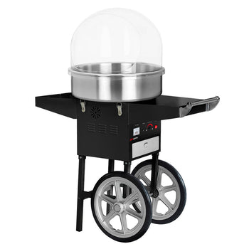 Maszyna do waty cukrowej - Ø 520 mm - 1,08 kW - czarna - w zestawie z osłoną - Prime Gastro