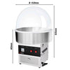 Commercial Candy Floss Machine - Ø520mm - 950W - Stainless Steel - with Sneeze Guard