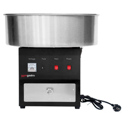 Commercial Candy Floss Machine - Ø520mm - 950W - Black - with Sneeze Guard