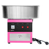 Commercial Candy Floss Machine - Ø520mm - 950W - Pink - with Sneeze Guard