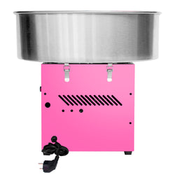 Maszyna do waty cukrowej - Ø 520 mm - 950 W - różowa - wraz z osłoną higieniczną