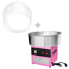 Commercial Candy Floss Machine - Ø520mm - 950W - Pink - with Sneeze Guard