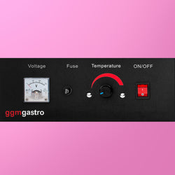 Maszyna do waty cukrowej - Ø 520 mm - 950 W - różowa - wraz z osłoną higieniczną