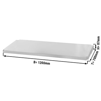 Półka pośrednia - do stołów produkcyjnych - 1200x700x87mm - stal nierdzewna - do ATK127 & ATK127A