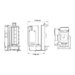 Robot do kebaba – gazowy – maks. 120 kg – z 5 palnikami – z systemem krojenia