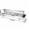 Countertop Bain Marie - 4x GN 1/2 - 1,5 kW - with Glass Sneeze Guard