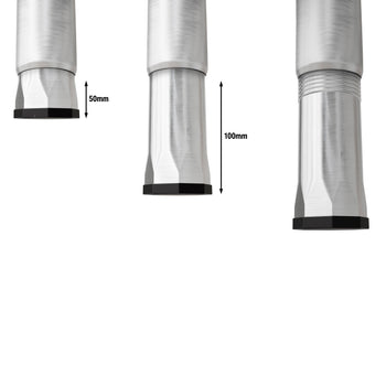 Szafka robocza ze stali nierdzewnej PREMIUM - 1000 x 800 mm - z drzwiami przesuwnymi, z deską do krojenia, biała - Prime Gastro