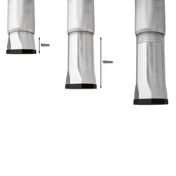 Szafka robocza ze stali szlachetnej PREMIUM – 1200 x 600 mm – z drzwiami przesuwnymi